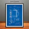 1911 Beer Stein Patent Print Blueprint