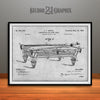 1897 Convertible Billiard Table Patent Print Gray