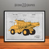 1944 Construction Dump Truck Colorized Patent Print Gray
