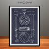 1889 Stopwatch Patent Print Blackboard