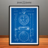 1889 Stopwatch Patent Print Blueprint