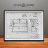 1921 Ironing Machine Patent Print Gray