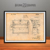 1921 Ironing Machine Patent Print Antique Paper