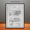 1925 Concrete Mixer Truck Patent Print Gray
