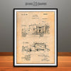 1925 Concrete Mixer Truck Patent Print Antique Paper