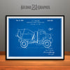 1952 Concrete Mixer Truck Patent Print Blueprint