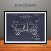 1952 Concrete Mixer Truck Patent Print Blackboard
