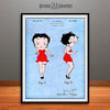 1931 Colorized Betty Boop Patent Print Light Blue