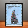 Disney Cinderella's Castle Colorized Patent Print Light Blue