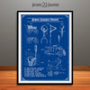 Vintage African American Patent Prints 2 Dark Blue