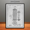 1904 Muffler Patent Print Gray
