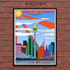Sydney POP ART, Australia Skyline Watercolor Art Print