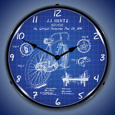 1893 Bicycle Patent LED Clock