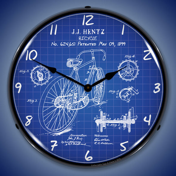 1893 Bicycle Patent LED Clock