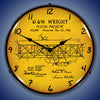1906 Wright Flyer Patent Aviation LED Clock