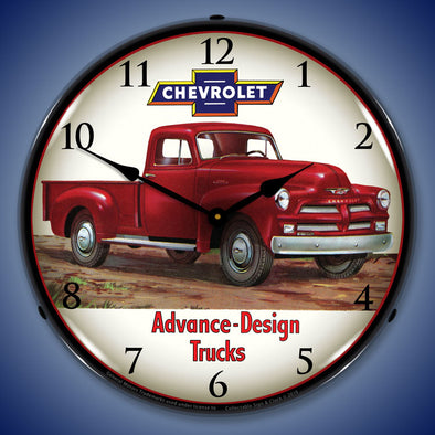 1954 Chevrolet Truck Red LED Clock