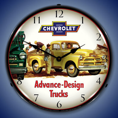 1954 Chevrolet Truck Yellow LED Clock