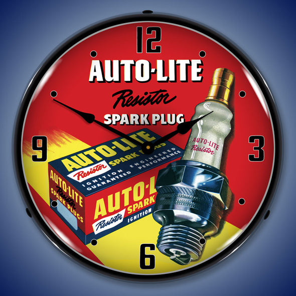 Autolite Resistor Spark Plugs LED Clock