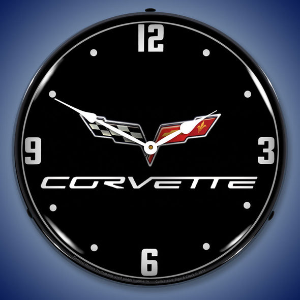 C6 Corvette Black Tie LED Clock