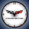C6 Corvette Logo LED Clock