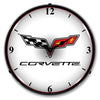 C6 Corvette Logo LED Clock