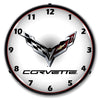 C7 Corvette Logo LED Clock