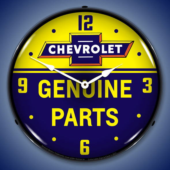 Chevrolet Bowtie Genuine Parts LED Clock
