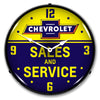Chevrolet Bowtie Sales and Service LED Clock