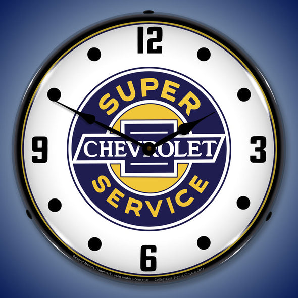 Chevrolet Super Service LED Clock