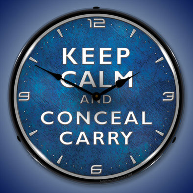 Keep Calm Conceal Carry LED Clock