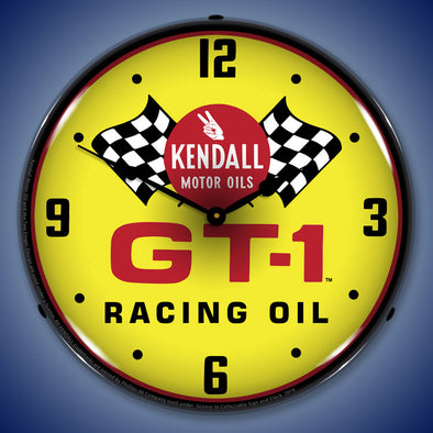 Kendall GT 1 Racing Oil LED Clock