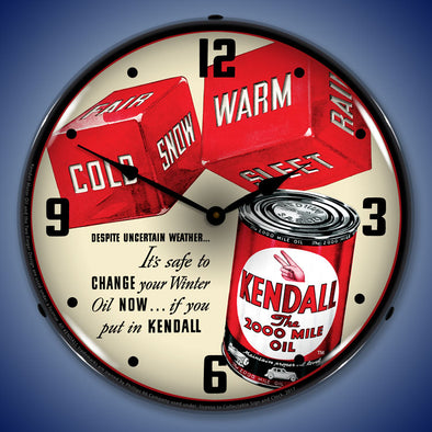 Kendall Motor Oil 2 LED Clock