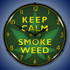Marijuana Keep Calm LED Clock