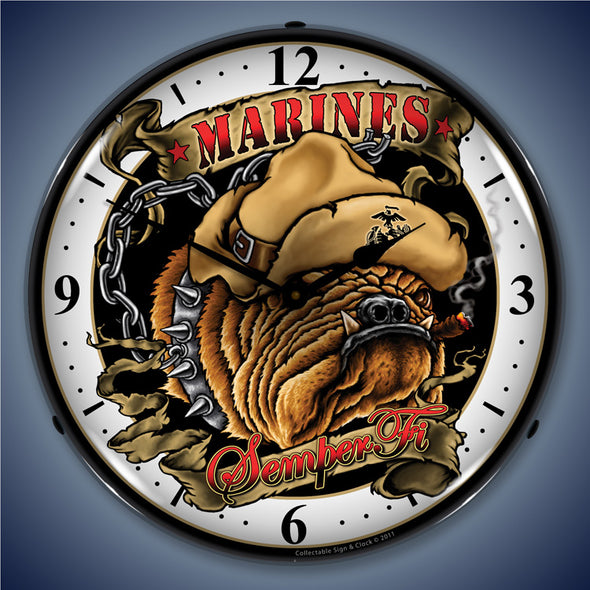 Marine Bulldog LED Clock