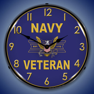 Navy Veteran LED Clock