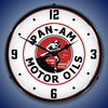 Pan Am Motor Oils LED Clock