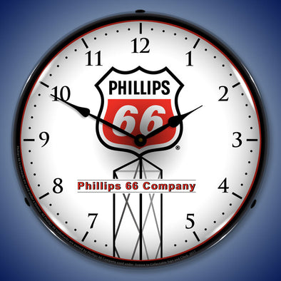 Phillips 66 Red LED Clock