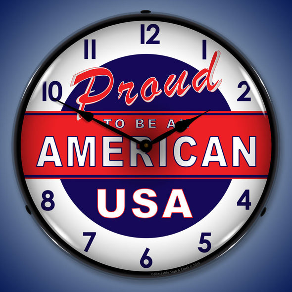 Proud to be American LED Clock