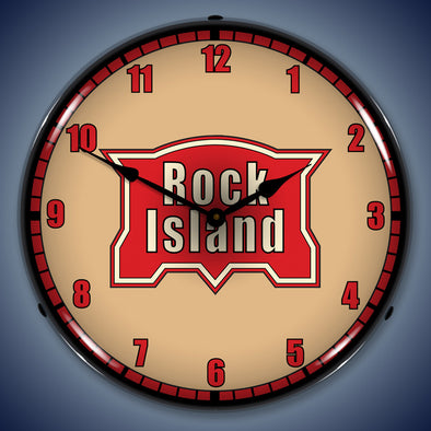 Rock Island Railroad LED Clock