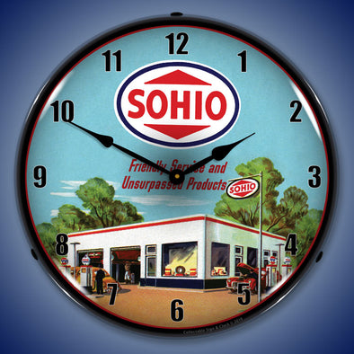 Sohio Gas Station LED Clock