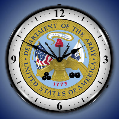 US Army Logo LED Clock