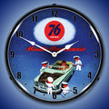 Union 76 Minute Man Service LED Clock