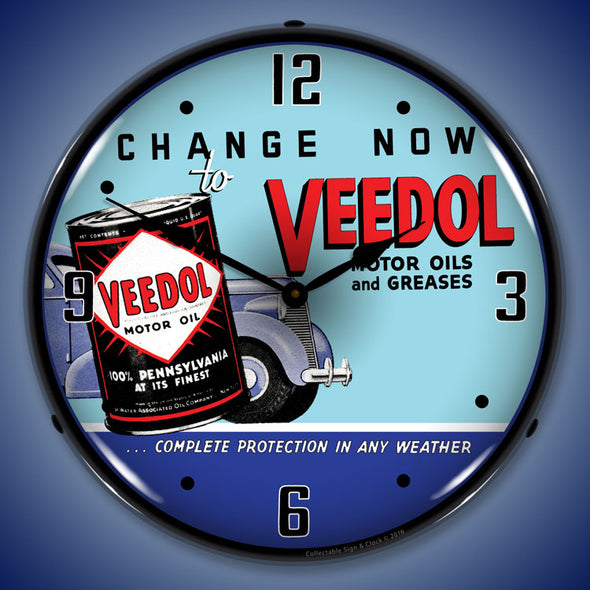 Veedol Oil and Grease LED Clock